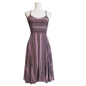 1. State Dress Pink Black Sleeveless Side Cutout Knee Length Fit Flare Dress XS